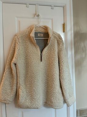 Weatherproof Cream Sherpa Quarter-Zip Jacket